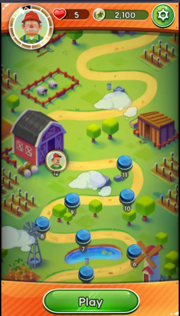 Gala-タウンクラッシュ-ステージ選択画面